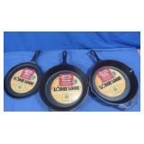 All NIB-3 Lodge Logic Cast Iron Skillets