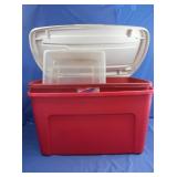 Large Tote with Hinged Lid 30x19.5x14", Large