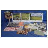 Various Pamphlets, Postcards, License Plates &