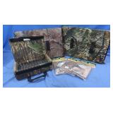 Camo Seat Cushions, NIP Target Paper, Ammo Box