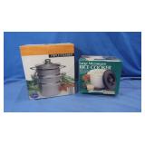 All NIB_Microwave Rice Cooker&Triple Steamer