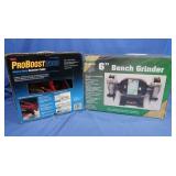 All NIB 6" Bench Grinder&12" Booster Cable