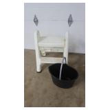Plastic Step Stool, 12qt Utility Bucket
