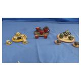 3 Painted Ceramic Mini Tea Sets