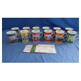 12 Danbury Mint Peants Calendar Mug Collection