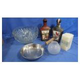 Punchbowl, Decanters, Revereware, Wood Handled