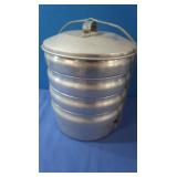 Vintage Stacking Picnic Carrier Alum 12" High