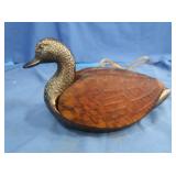 Vintage Duck Shaped Lamp, Works, with Amber Glass