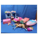 Barbie Vehicles,Boat,Horse&more