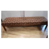 Upholstered Wooden Bench 70x19x16"H