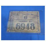 Antique PA Resident Hunter Tag 1916