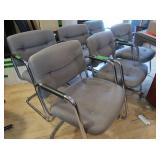 Upholstered  Tubular Chrome Chairs(6),need