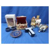 Seashell Covered Box w/trinkets,Home Dï¿½cor&more