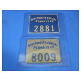 2 Vintage Metal Dept Forest&Waters PA 1965&1966