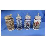 4 Avon Beer Steins 1970