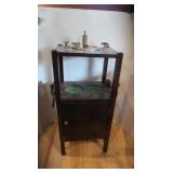 Vintage Wooden Smoke Stand 13x10.5x27.75"H