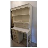 Wood Desk w/Lighted Shelf Attachment