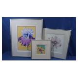 3 Framed Pen&Ink/Watercolor Prints(all signed)