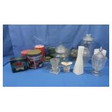Glass Canister Jars,Vases,Christmas Tins&more