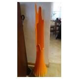 LE Smith Swung Vase Bittersweet Orange,Ribbed