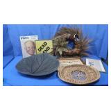 Concrete Leaf Casting 17.5x18.5",Pheasant Feather