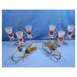 Vintage Brass Wall Sconce Candle Holders