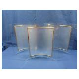 3 Curved Glass Pic Frames