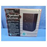 2-Way, 8 Ohm Indoor/Outdoor Speaker System-NIB