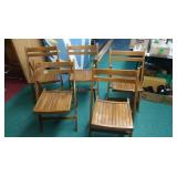 5 Folding Wooden Chairs