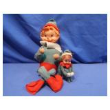 Lg & Sm Vintage Knee Hugger Christmas Elves