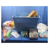 Lg Lot of Plastic Cups,Plates,Silverware&more