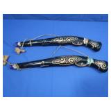 Vintage "Musket Gun" Italian Glass Decanters