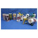 Schlitz Beer Can Light Stand,Empty Beer Cans&1