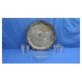 Vintage Cordial Glasses(6),Vintage Silver Serving