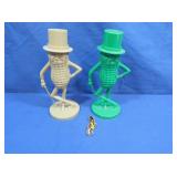 2 Vintage Planters, Mr. Peanut Plastic Coin Bank