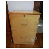 Wooden 2 Drawer Filing Cabinet-18.75x16.5x27.5"