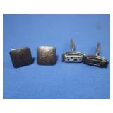 2 Pair Silver Cuff Links,2.4gr TW