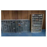 3 Hardware Storage Units 12x6x20"H&14.5x6.5x14"H