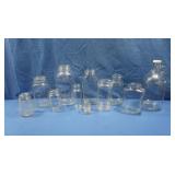 Vintage Mason Jars,Various Sizes&other Glassware