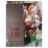 Vintage Poloron Whispering Lighted SantaClaus Blow