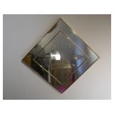Brass&Glass Mirrored Wall Clock-18"x18"