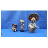 Vintage Japanese Kokeshi Wooden Dolls