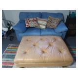Upholstered Love Seat,Fauz Leather Padded