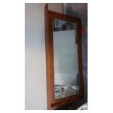 Lg Vintage Wood Framed Mirror-57.5x4"x26"