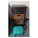 Storage End Table(16x12x27.5")&Step Stool