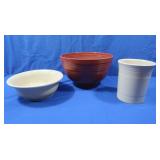 Fiestaware-2 Bowls w/Utensil Holder