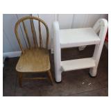 Plastic Step Stool-23"H,Wooden Child