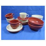 Fiestaware-Bowls,Plates Cups