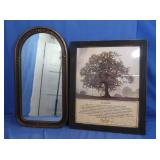 Vintage Ornate Mirror,Framed Art Print