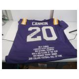 Fiterman COA Autographed Billy Cannon Game Jersey